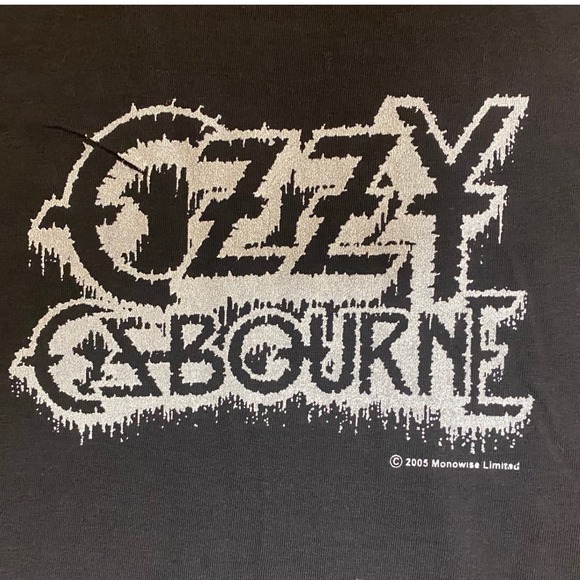 Bluenotes Ozzy Osbourne Graphic Tee Womens Small Black Excellent 2005 Band Shirt - Picture 2 of 5